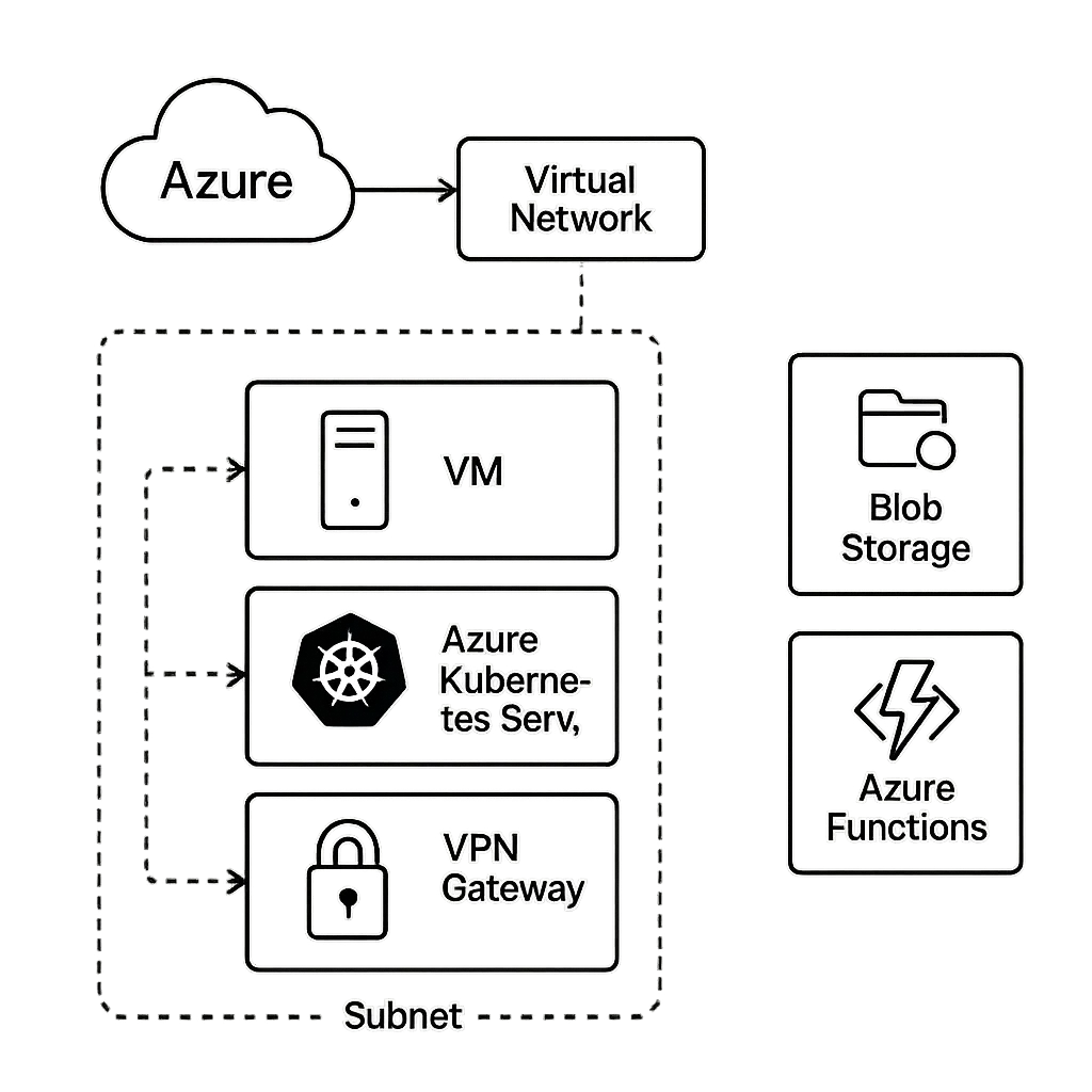 Azure cloud architecture diagram